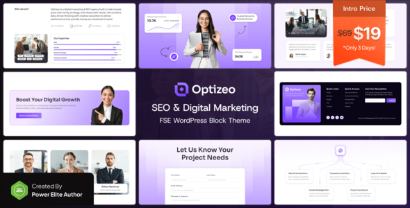 Optizeo – SEO & Digital Marketing FSE WordPress Block Theme