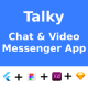 Chat & Video Messenger App ANDROID + IOS + FIGMA + XD + Sketch | UI Kit | Flutter | Talky - CodeCanyon Item for Sale