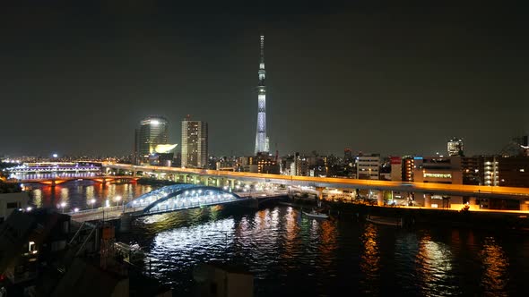 Beautiful Tokyo sky tree around with other building in Tokyo Japan