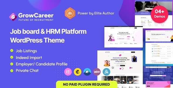 GrowCareer - Job Board & Recruitment Management WordPress Theme