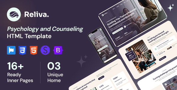 Reliva - Psychology and Counseling HTML Template