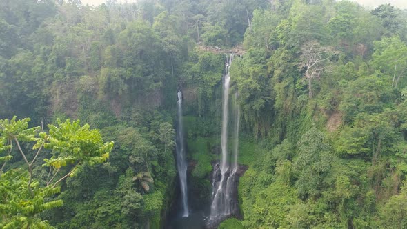 Beautiful Tropical Waterfall Bali,Indonesia.