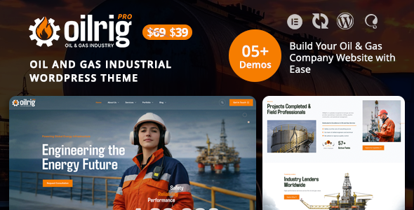 Oilrigpro - Oil & Gas Company WordPress Theme