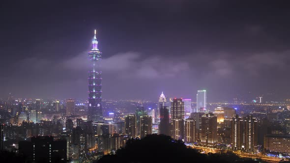 Taipei Taiwan Night City
