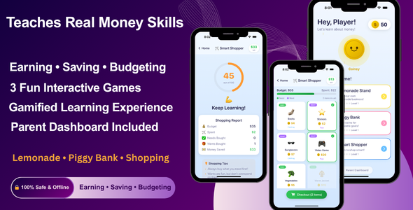 MoneyWise Kids — Financial Literacy Game with Budgeting, Saving & Earning | iOS SwiftUI App