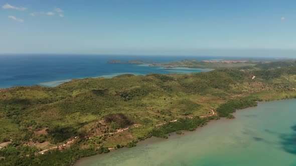 Seascape with Tropical Islands and Lagoons, Philippines, Palawan