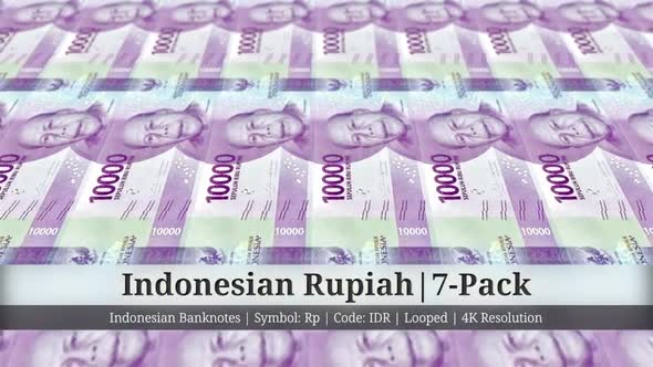 Indonesian Rupiah | Indonesia Currency - 7 Pack | 4K Resolution | Looped