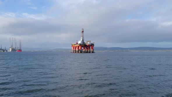 Oil and Gas Drilling Rig in Cromarty Scotland