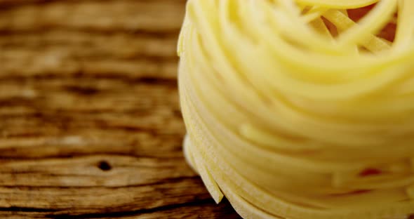 Close-up of fettuccine