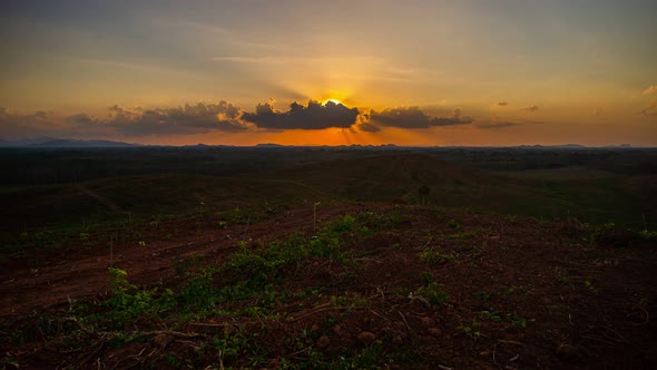 4k Time-lapse, View of Colorful dramatic sky sunset or sunrise with Moving clouds background