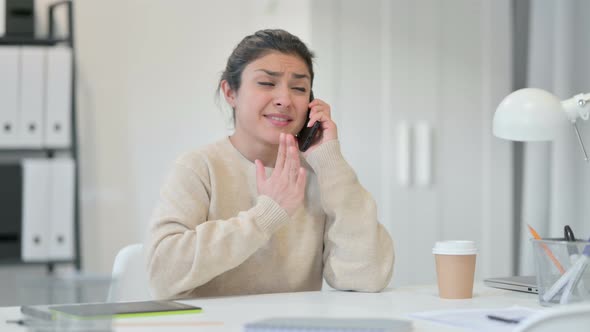 Angry Indian Woman Talking on Phone