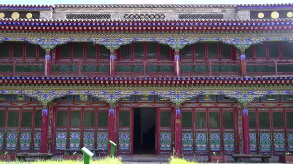 Historical Temple Building With Religious Ornaments of Asian Culture