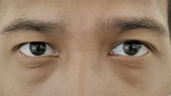 Close Up of Eyes of African Businessman