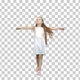 Dancing little blond girl singing, Alpha Channel - VideoHive Item for Sale