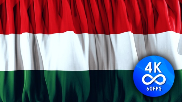 Flag loop HUNGARY |4K| 60fps