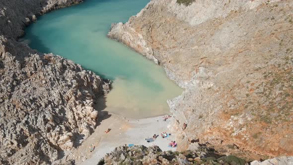 Seitan Limania Beach on Crete, Greece