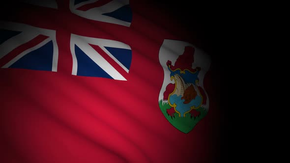 Bermuda Flag Blowing in Wind