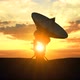 Military Radar Exploring Evening Sky against Scenic Sunset - VideoHive Item for Sale