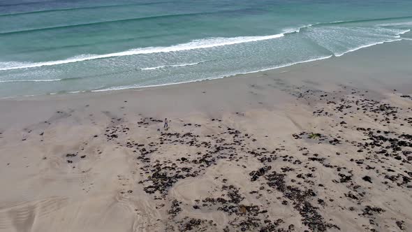 Aerial View of the Famous Magheraroarty Beach