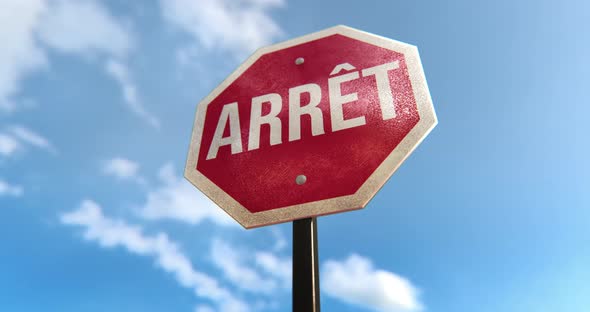 Stop Sign - Arrêt - 4K