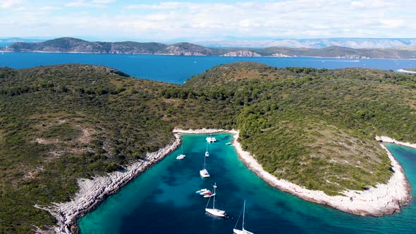 Paklinski Islands, Croatia aerial video of Paklinski Islands taken by drone camera
