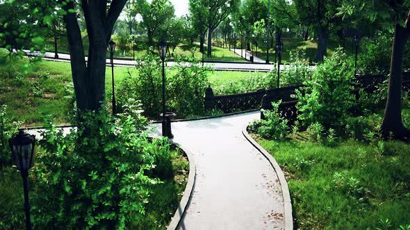 Empty Park After Park is Closed Due to Coronavirus Covid19 Pandemic Outbreak