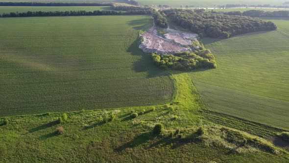 Big Dump in the Field Aerial View