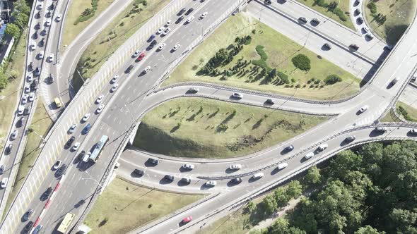 Kyiv, Ukraine: Road Junction, Aerial View