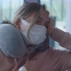 Bored Woman in Mask with Travel Pillow Waits for Flight - VideoHive Item for Sale