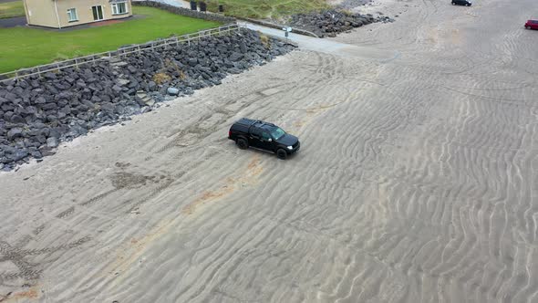 Aerial View of Pickup at Murvagh in County Donegal Ireland