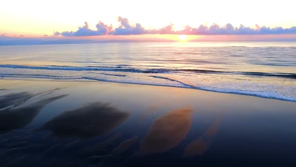 Virgin Unspoiled Caribbean Beach at Sunrise