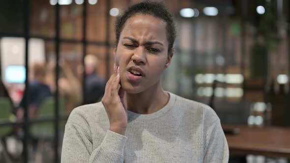 African Woman Having Toothache Tooth Infection