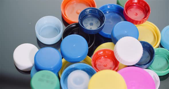 Few Plastic Bottle Caps - Plastic Processing Recycling Industry