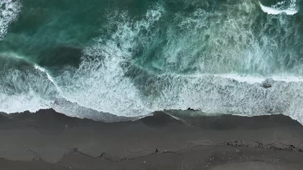 Dramatic Sea Texture 4K Aerial View