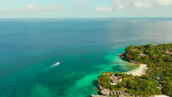 Boracay Island with White Sandy Beach, Philippines