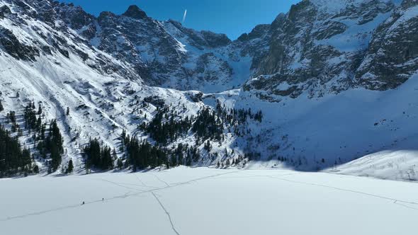 Czarny Staw pod Rysami and Morskie Oko lakes in Tatra Mountains