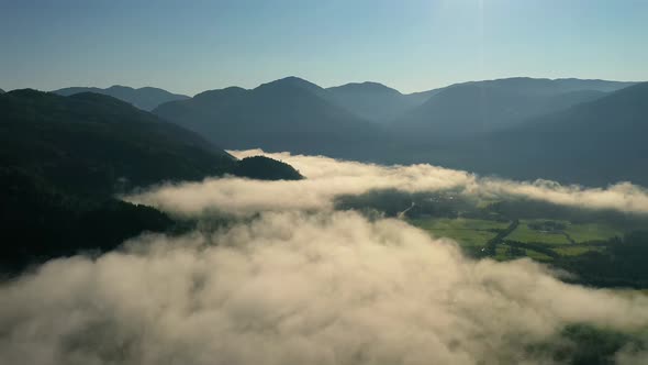 Beautiful Nature Norway over the Clouds