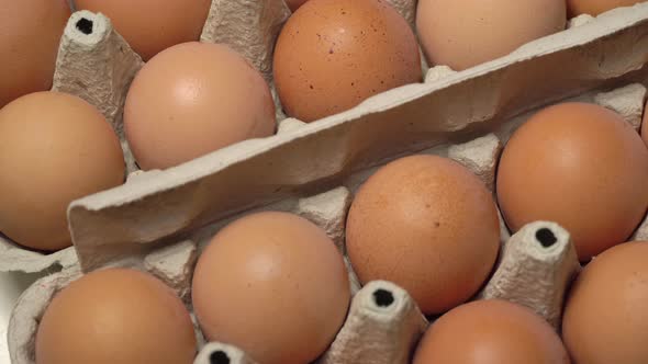 Large Tray of Cinnamon Eggs is Spinning