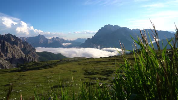 National Nature Park Tre Cime in the Dolomites Alps