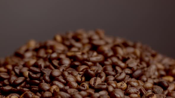 Heap Roasted Coffee Beans Close Up