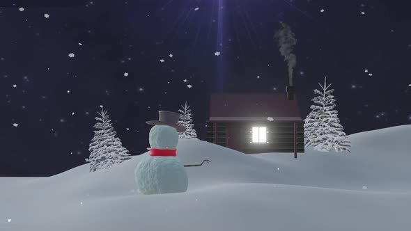 Chilled Snowy Winter With A Snowman: Lofi Animation