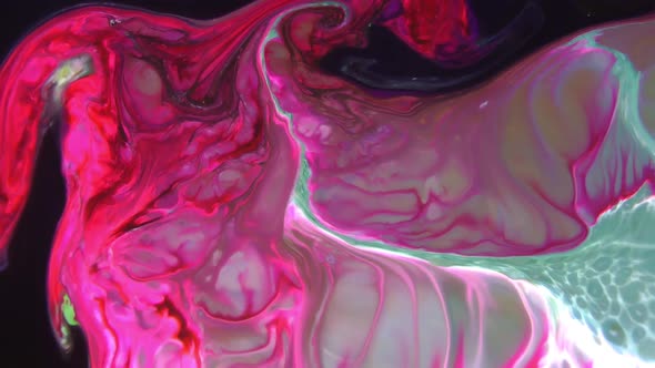 Psychedelic Color Spreading Paint Swirling And Explosion alt