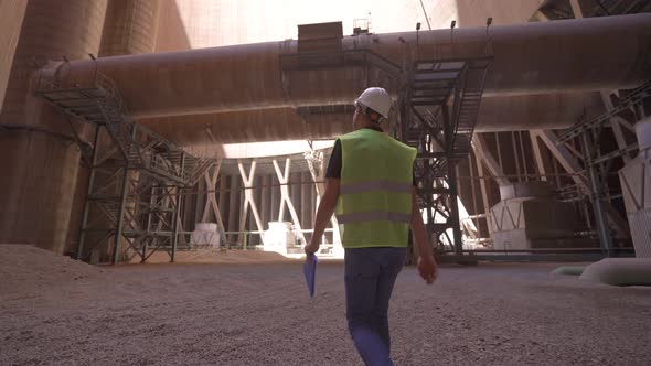 Cooling tower in coal power plant.