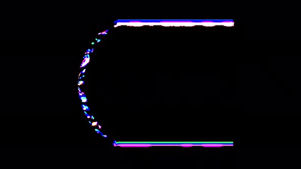 animated circle shape of colorful flashing lights, on black background