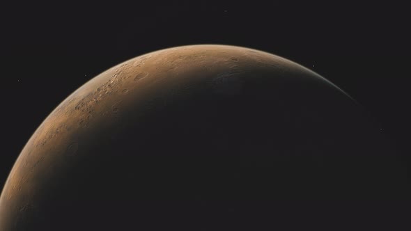 Planet Mars in Deep Space