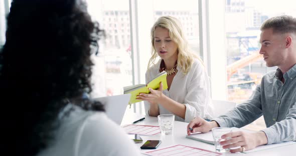 Creatives meeting in a modern office