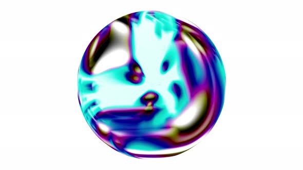 Abstract Colorful Vibrant Colorful Paint Blast Sphere Liquid Background