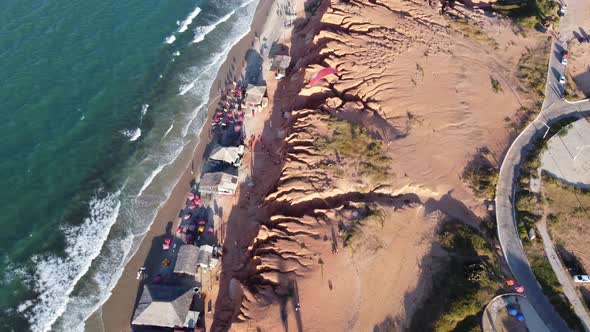 Desert landscape of Brazilian Northeast Beach at Ceara state