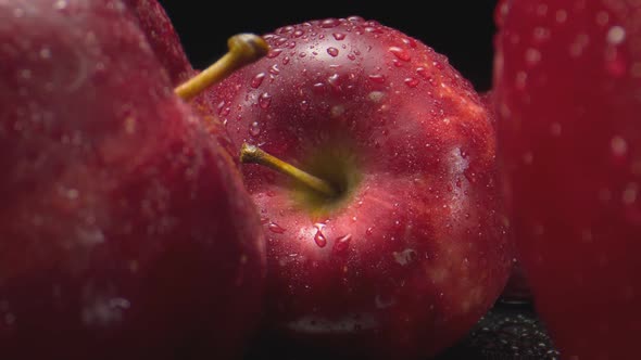 Apples. Fresh red apples in the basket. Ripe fruit. Vegetarianism.
