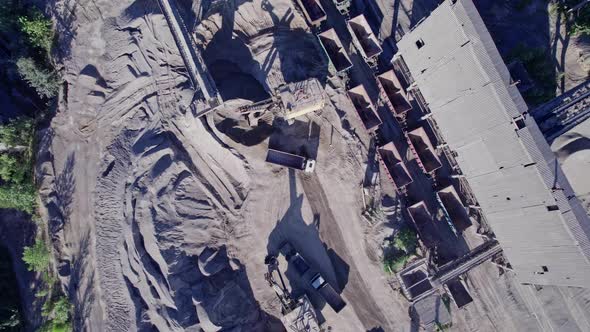 Stone Sorting Conveyor Belt in a Large Quarry